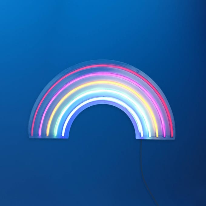 JUST LIGHT. GmbH LED wandlamp Neon Rainbow, USB
