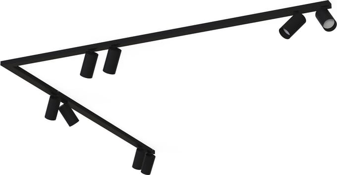 Nowodvorski - Railsysteem Mono bocht 8 lichts 2x 150 cm zwart