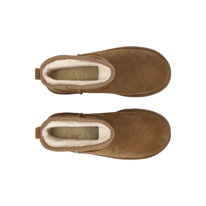 UGG® Classic Ultra Mini Platform for Women in Brown, Size 10, Suede/Polyester/Wool