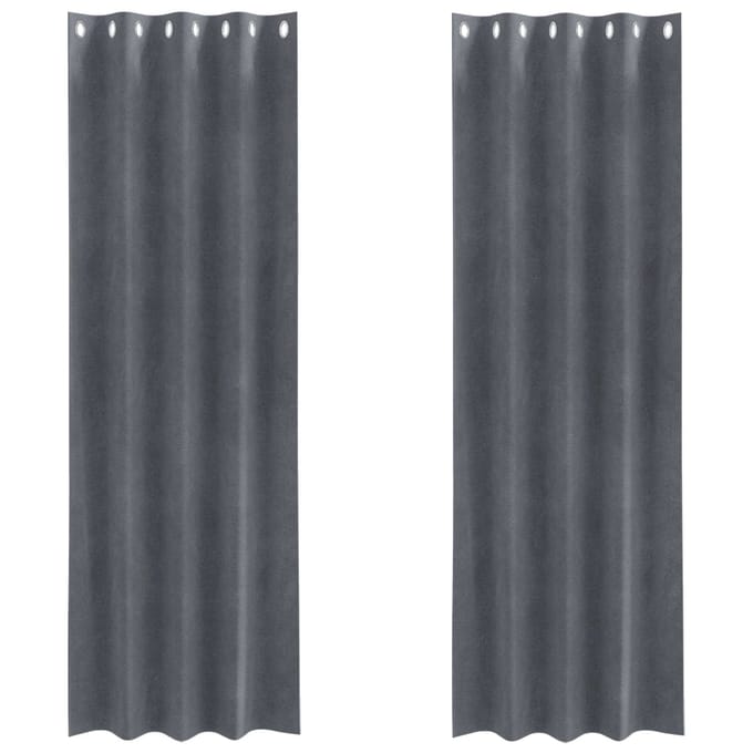 vidaXL - Gordijnen - 2 - st - Lichtgrijs - 140 - x - 260 - cm - fluweel