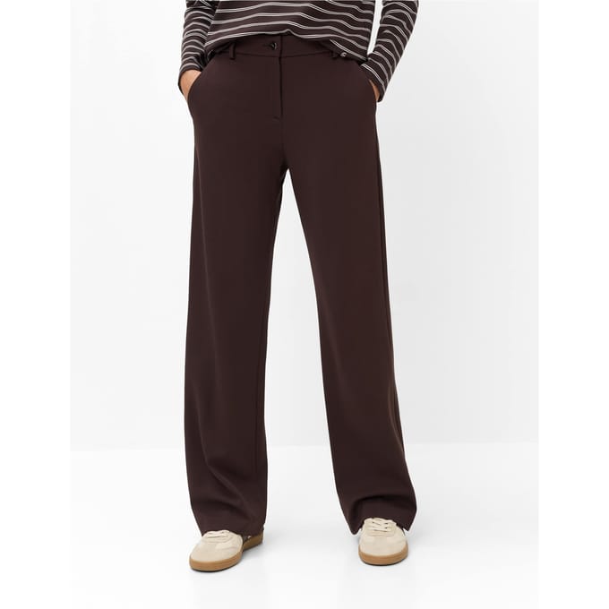 Brax Dames Chino  Style MAINE BRUNETTE, donkerbruin, maat 34L