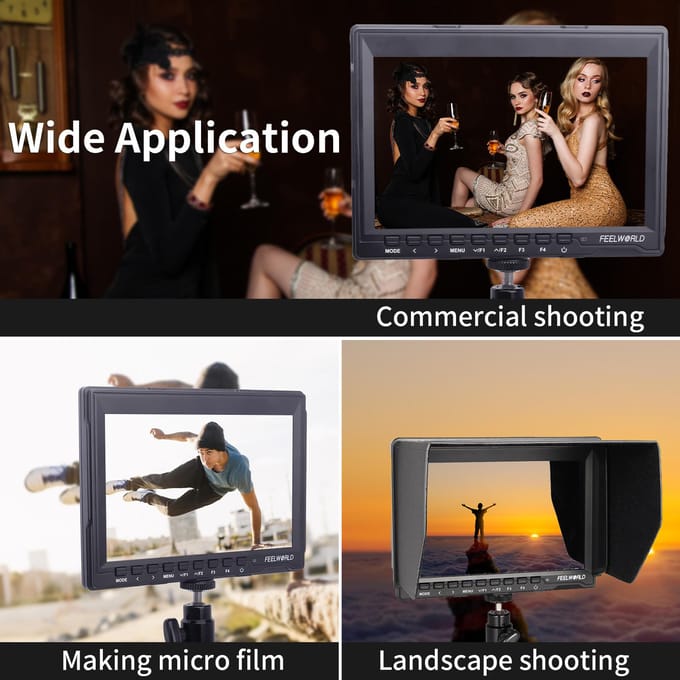 Feelworld FW759 7 Inch Camera Veldmonitor Videomonitor 1280 * 800 Vervanging voor Canon Nilkon blue