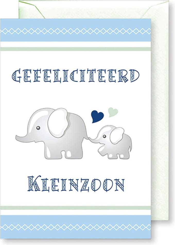 6 Wenskaarten met gekleurde envelop - MGPcards - Kleinzoon - Gefeliciteerd - 11,5 x 17 cm