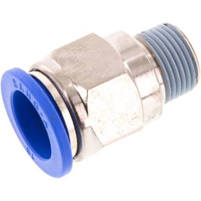16mm x R3/8'' Messing/PA 66 Insteekfitting Buitendraad NBR