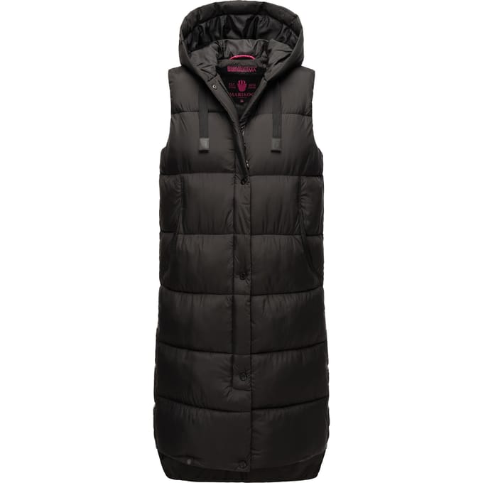 Marikoo Sayorii dames winterbodywarmer – lang, warm & met capuchon