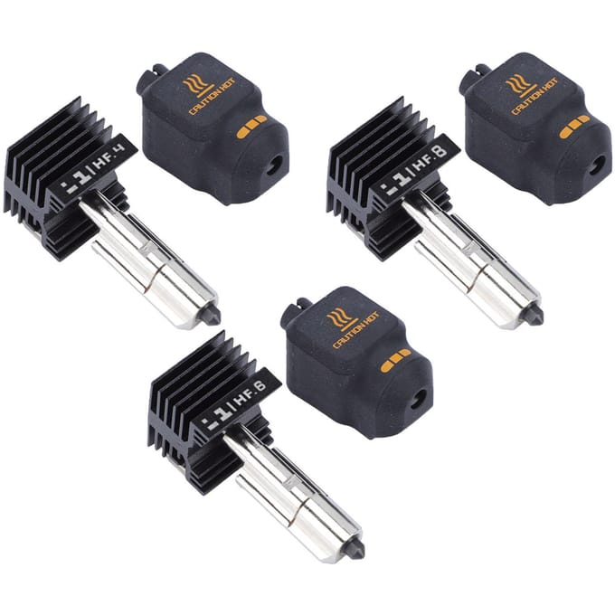 Vervangende Hotend Kit voor Bambu Lab H2D H2S H2C P2S 0.4 0.6 0.8MM Gehard Stalen Mondstuk met Siliconen Cover black