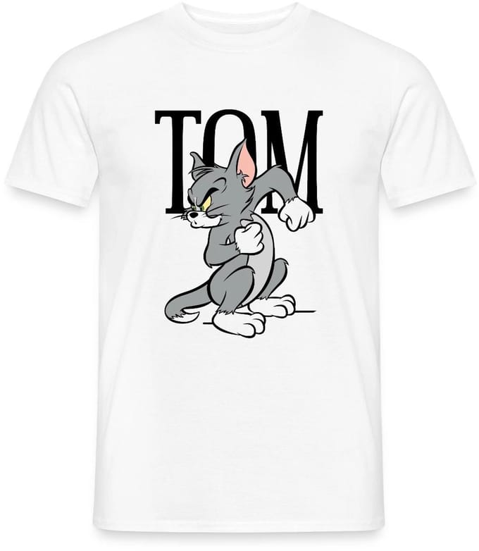 Tom En Jerry Boos Kater T-Shirt Heren
