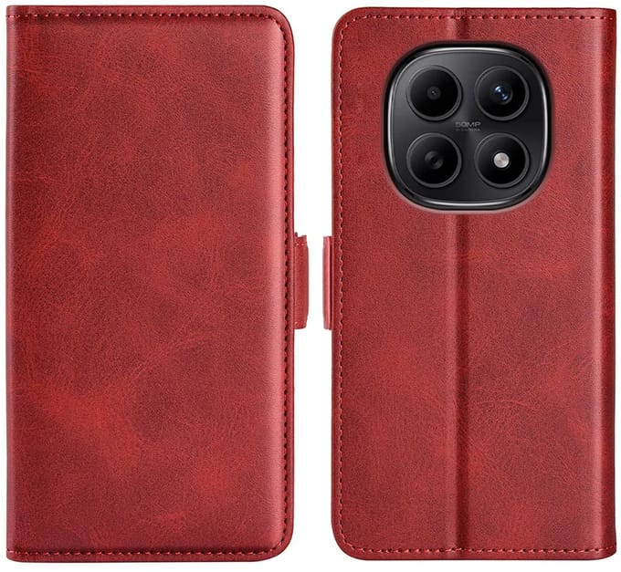 MobyDefend Hoesje - Geschikt voor Xiaomi Redmi Note 15 5G - Luxe Wallet Book Case (Sluiting Zijkant) - Rood