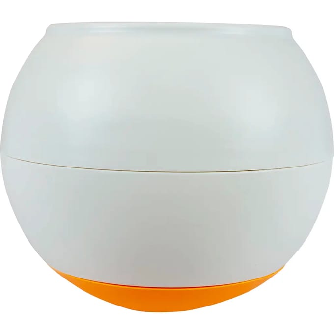 Anti schrok eetbal Wit/oranje L - 17x16x17cm
