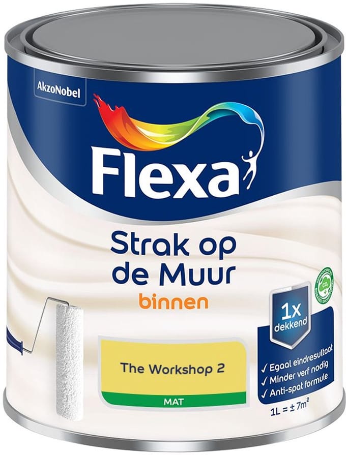 Flexa - Strak Op De Muur Binnen Mat - The Workshop 2 - Mengverf - 1 L