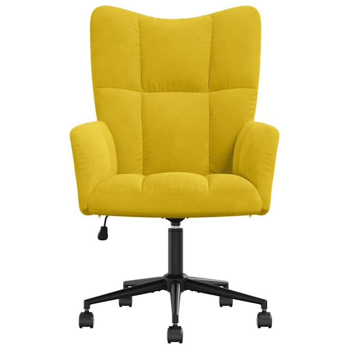 Vidaxl Fauteuil, Mosterdgeel, Bekleed met Fluweel