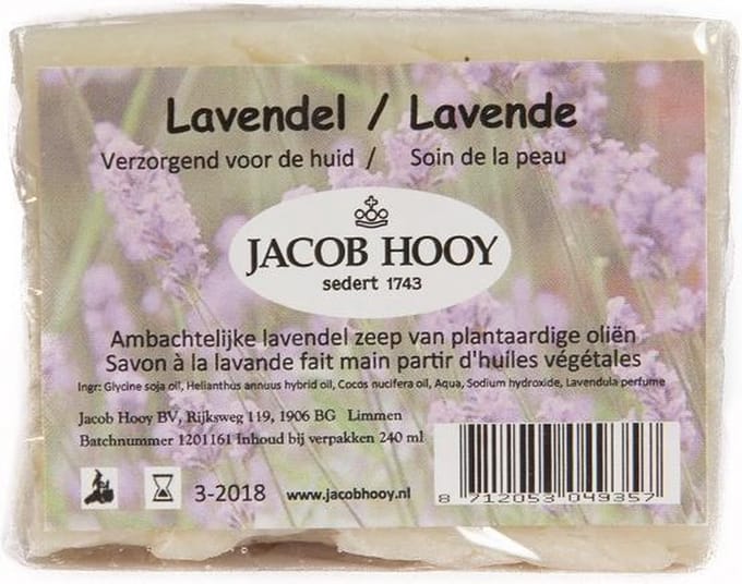Jacob Hooy Lavendel zeep niet vloeibaar 240 Milliliter