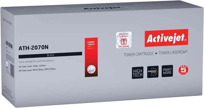 ActiveJet ATH-2070N toner voor HP-printer; HP 117A 2070A vervanging; Opperste; 1000 pagina's; zwart.