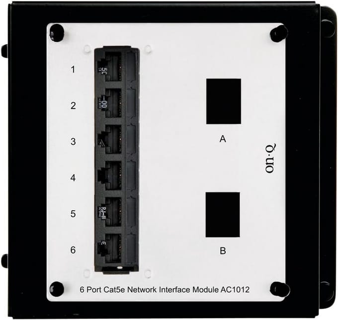 Netwerkmodule - Poorten module - Netwerk uitbreiden - 6 poorten - 15 cm - Wit