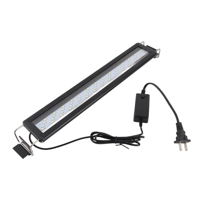 Lampe LED pour aquarium 4 rangées, résistante aux éclaboussures, ultra-mince, lumière LED à changement de couleur avec extension black