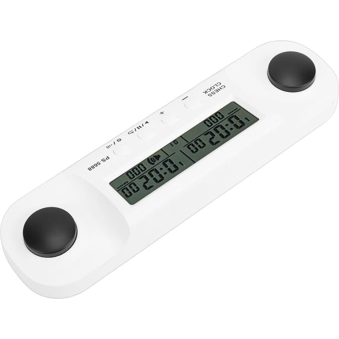 Schaakklok Werkt op Batterijen HD-scherm Schaaktimer voor Internationale Schaak Chinese Schaak Competitie gray