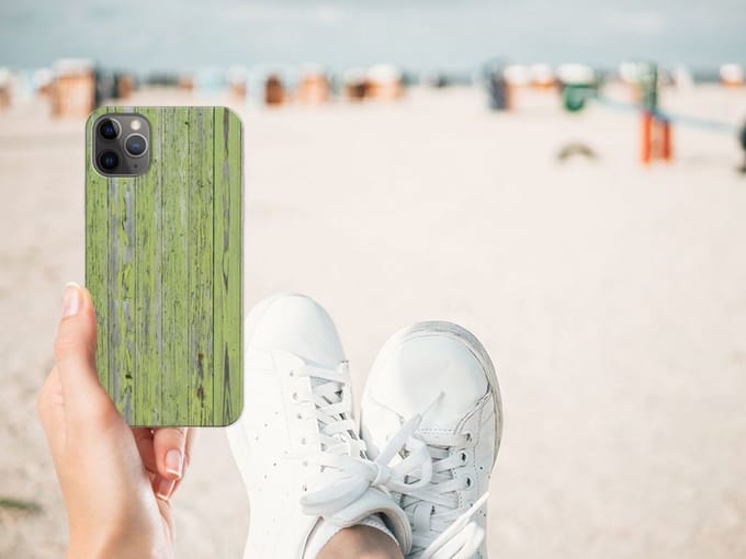 Apple iPhone 11 Pro Max Bumper Hoesje Green Wood