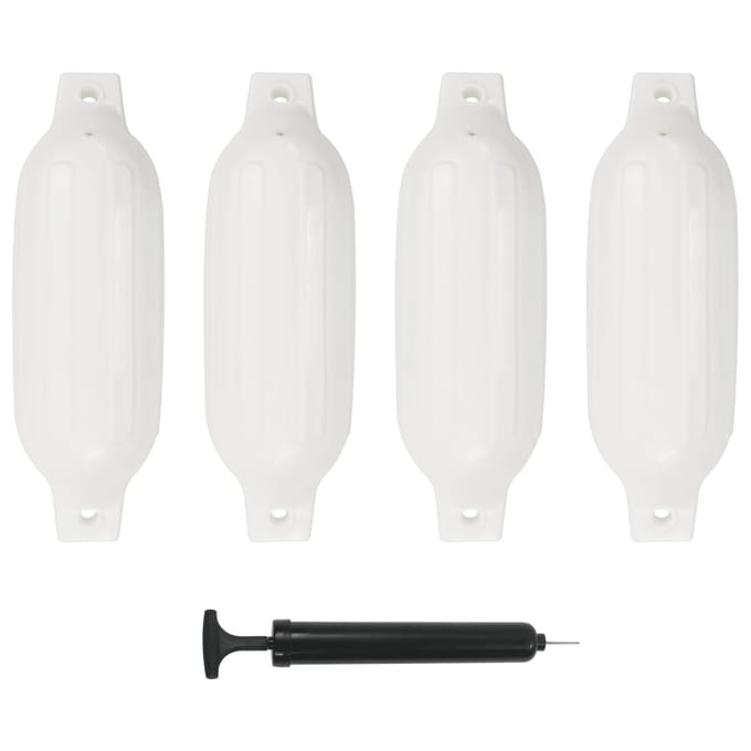 vidaXL - Bootstootkussens - 4 - st - Ø - 11x40 - cm - PVC - wit