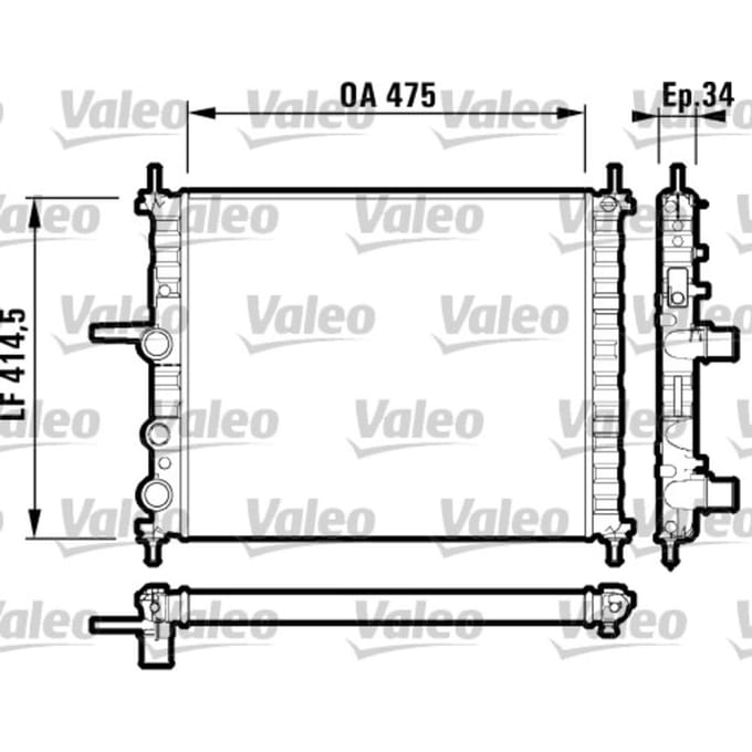 Radiator, motorkoeling VALEO 732557