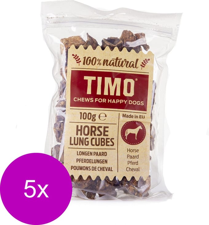 Timo Longen - Hondensnacks - 5 x Paardenvlees 100 g