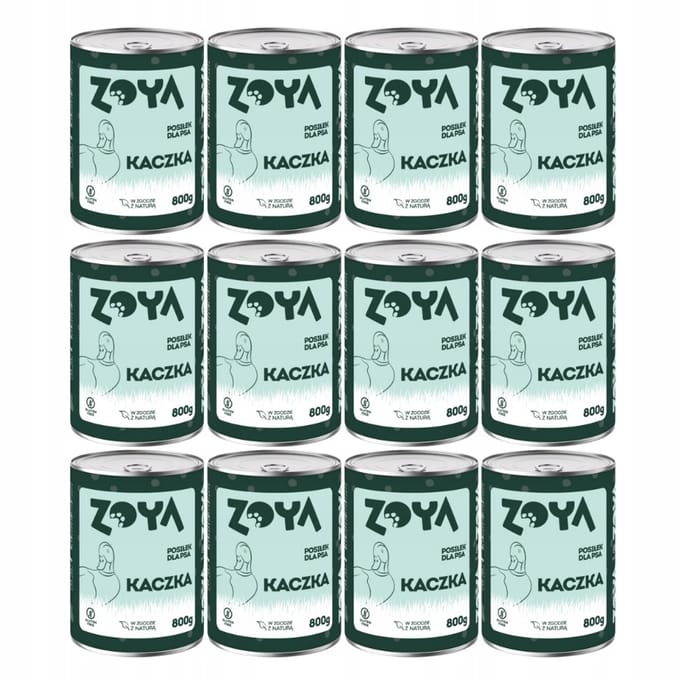 ZOYA - Eend Hondenvoer - Graanvrij - Hypoallergeen - 12x800g