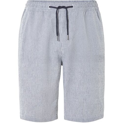 LIVERGY Korte heren broek (Donkerblauw/wit/gestreept, M)