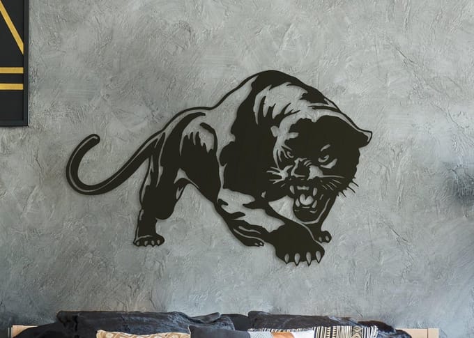 Wanddecoratie | Zwarte panter - L (39x60cm)