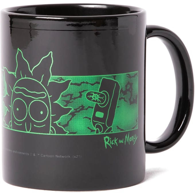 Rick and Morty Portal Heads Mug - Black