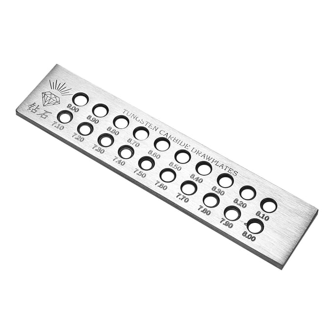 Ronde gaten Draadtekenbord Metalen trekplaat Sieradengereedschap Decoraties Accessoire (7.1-9.00) white