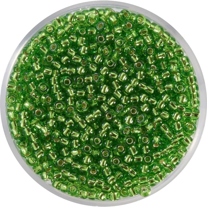 9660-584 Jap. Miyukirocailles - 2,2mm - silverlined peridot - 12 gram