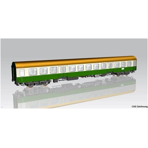 Piko H0 28005 H0 Halberstadter middeninstrijtuig beige-groen 2.kl. De DR