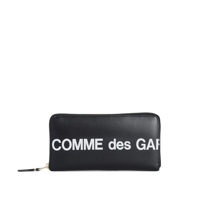 Comme Des Garçons Zwarte Koehuid Portemonnee