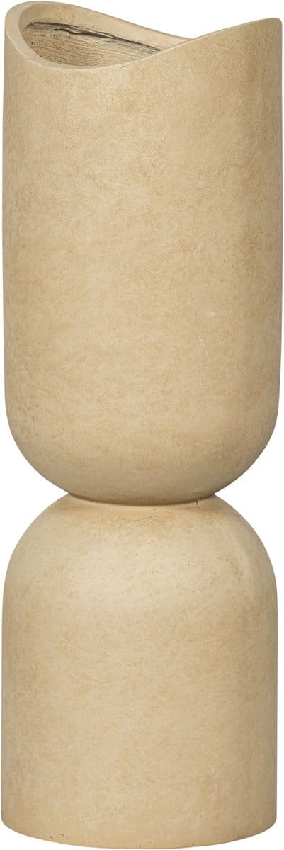 WOOOD vaas/plantenpot Mosi - Fiber Clay - Beige - 75x25 cm
