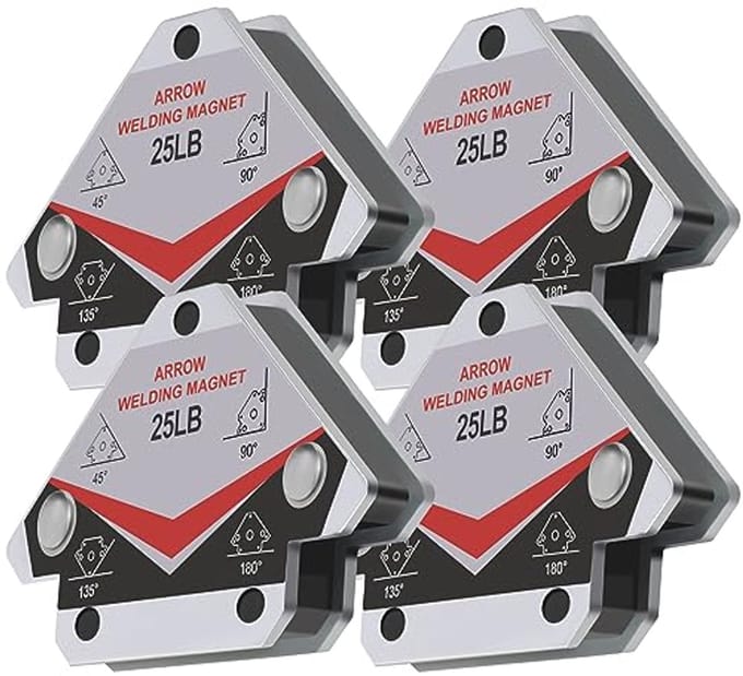 Zware Lasmagneet Set van 4 - 11,3 kg Hechting voor Efficiënt Lassen