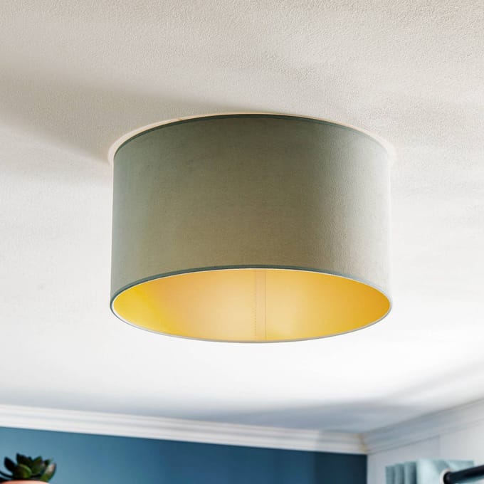 Duolla Plafondlamp Golden Roller Ø 40 cm mintgroen/goud