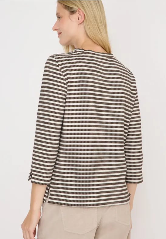 Gestreept shirt met structuur