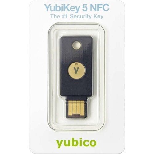 Yubico Passwordmanager USB-stick YubiKey 5 NFC Zwart/goud 5060408461426