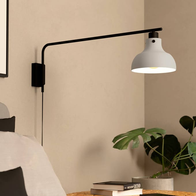 EGLO Matlock Wandlamp - E27 - 25 cm - Grijs|Zwart - Staal