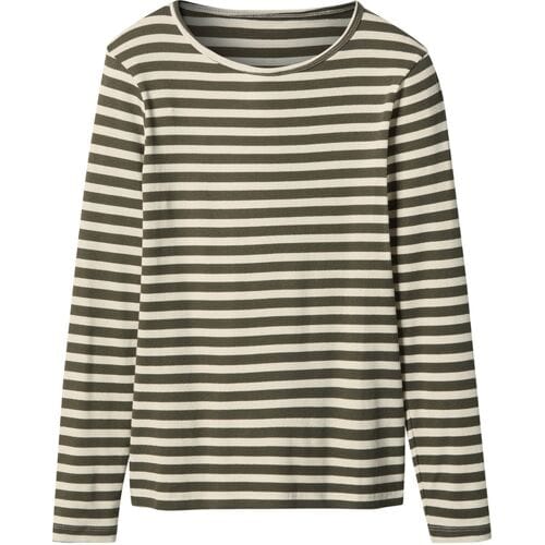 ESMARA Dames longsleeve (olijf/wit, S (36/38))