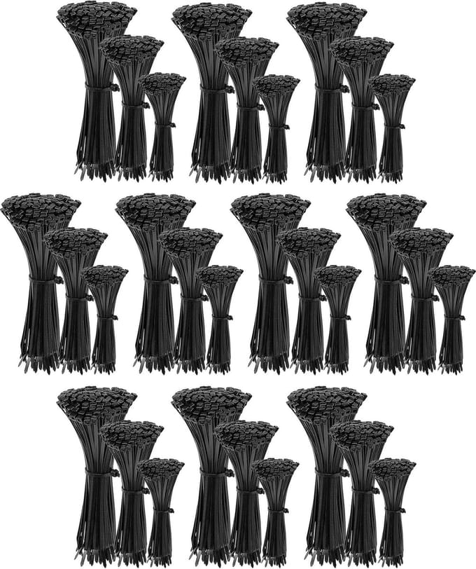 Polyamide kabelbinders, Tie Rips, zwarte kabelbinders set 2,5 mm / 3000 stuks