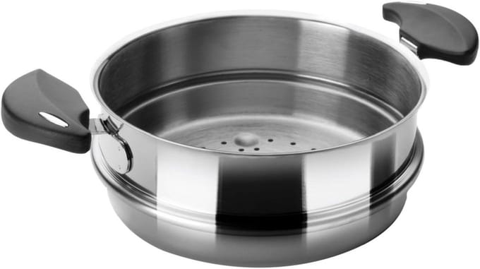 Stoompan 20 cm RVS met Bakelieten Handvatten - Geschikt voor Vaatwasser