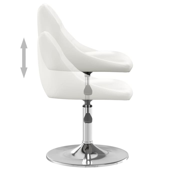 vidaXL - Eetkamerstoelen - 4 - st - kunstleer - wit