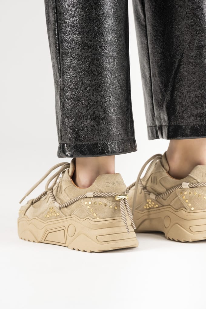 DWRS label Jupiter Studs Beige Größe: 37 | Trainers Outlet | Damen | Braun