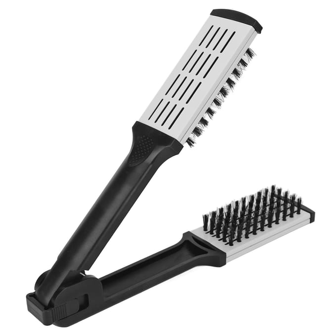 Stijltang Kam Hol Ademend Hoge Temperatuur Bestendig Dubbelzijdig Zwart Wit Haar white