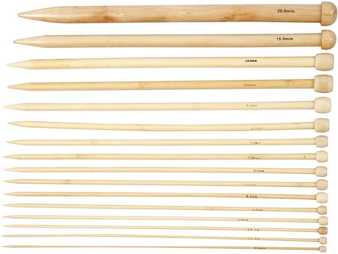 Breinaalden, L: 35 cm, afm 2,5-20 mm, 16 paar/ 1 doos