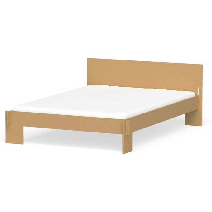 Moormann Siebenschläfer Bed met hoofdeinde - zwart - natuur (MDF) - 200 x 200 cm