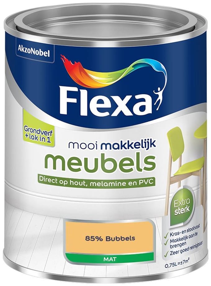 Flexa - Mooi Makkelijk Meubels Mat - 85% Bubbels - Mengverf - 750 Ml