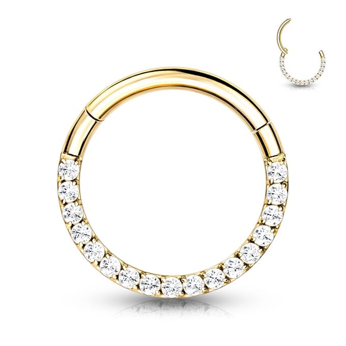 Piercing titanium front CNC 1.2x6 - goud - LMPiercings