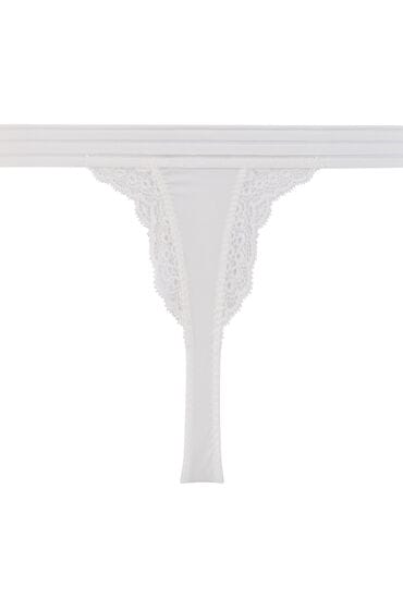 Hunkemöller Dames Lingerie String Sully - Wit - maat XL