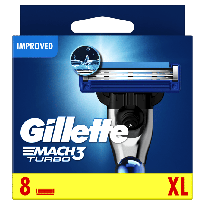 Gillette Mach3 Turbo 8ct: Mach3 Turbo 8 stuks